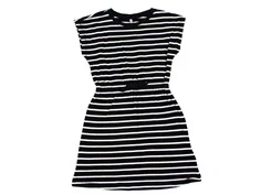 Kids ONLY black/cloud dancer stribet kjole